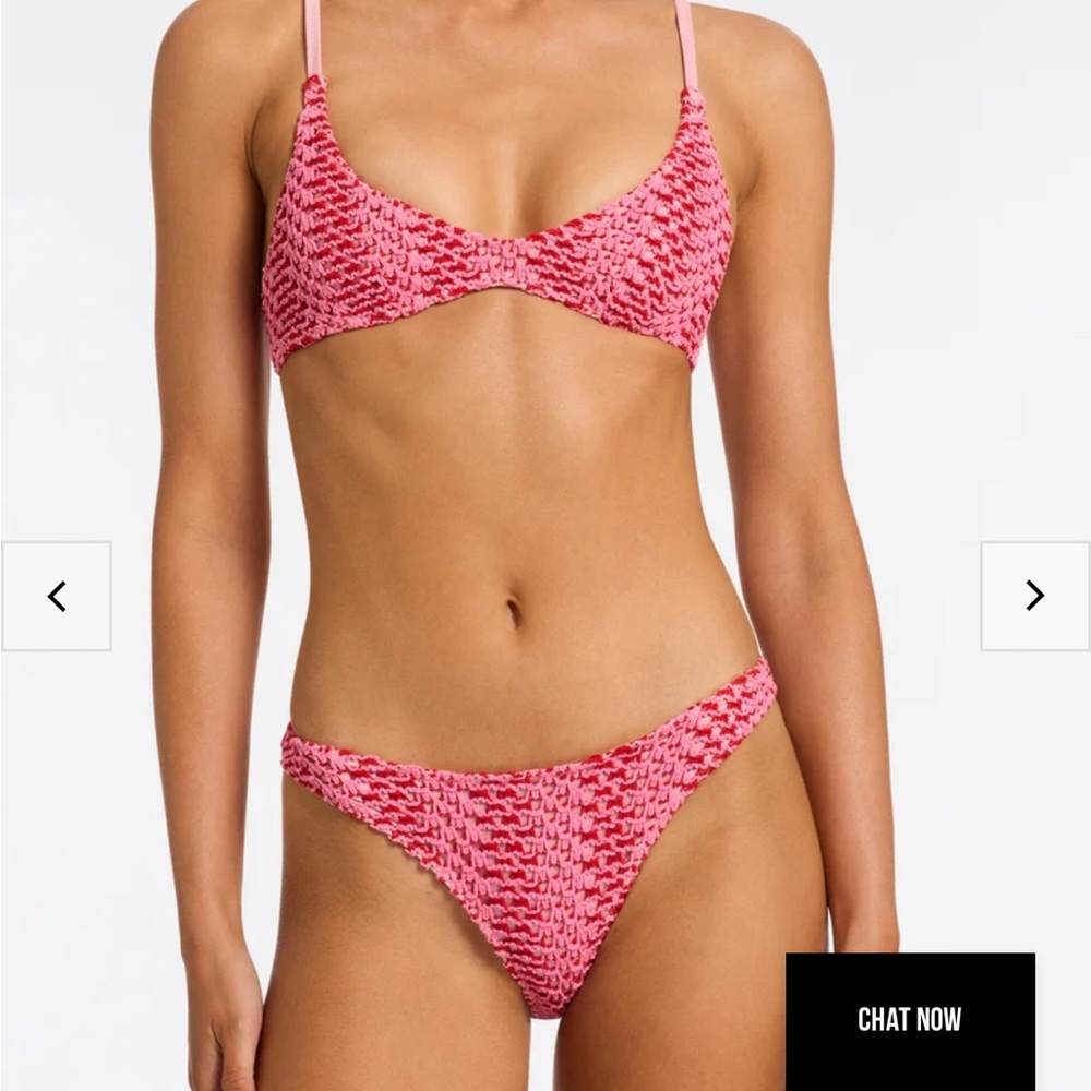 TRIANGL - MAIA - ALINA PINK CROCHET SCOOP BIKINI SET